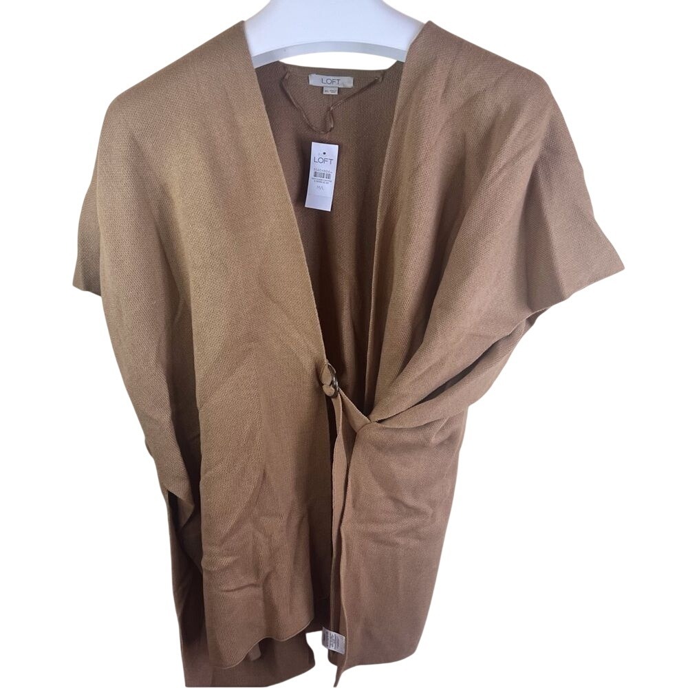 NWT Ann Taylor LOFT‎ Size Medium/Large Relaxed Fit Womens Cardigan Dark Brown